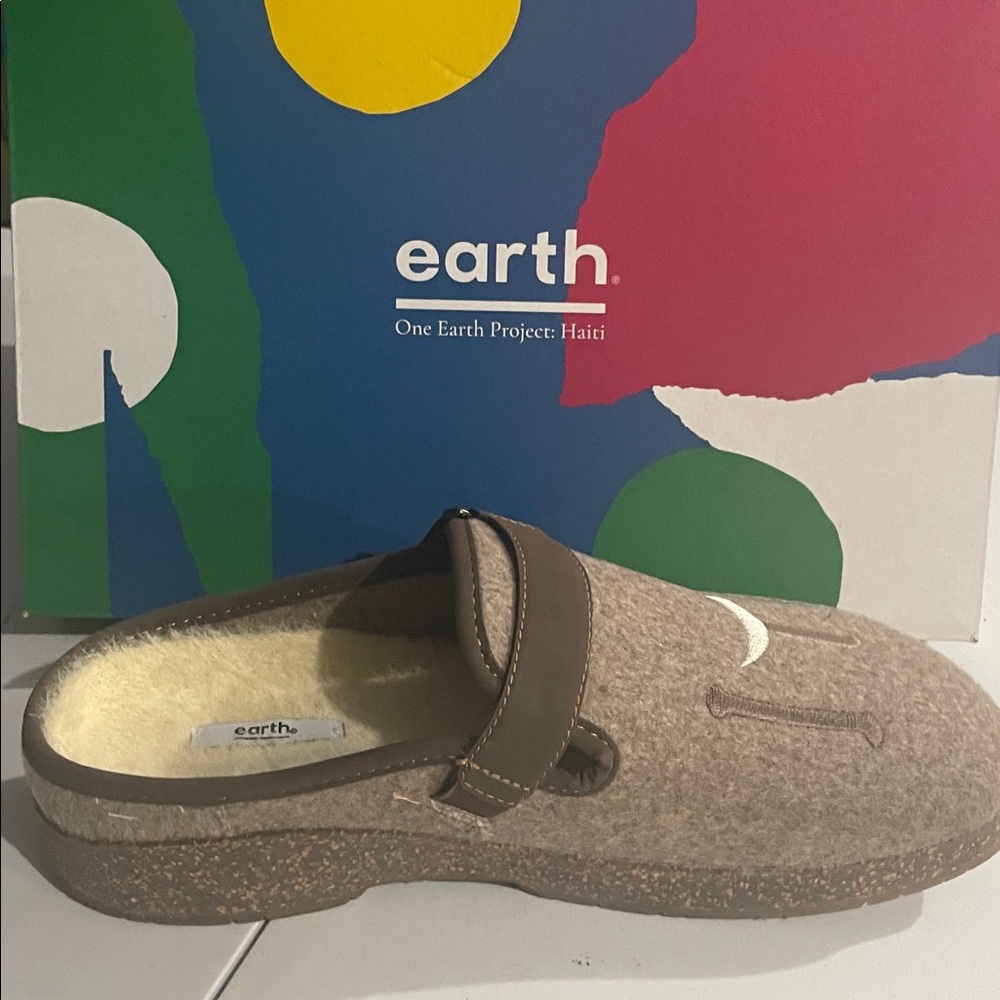 Earth Tan Wool Slip-On Shoes